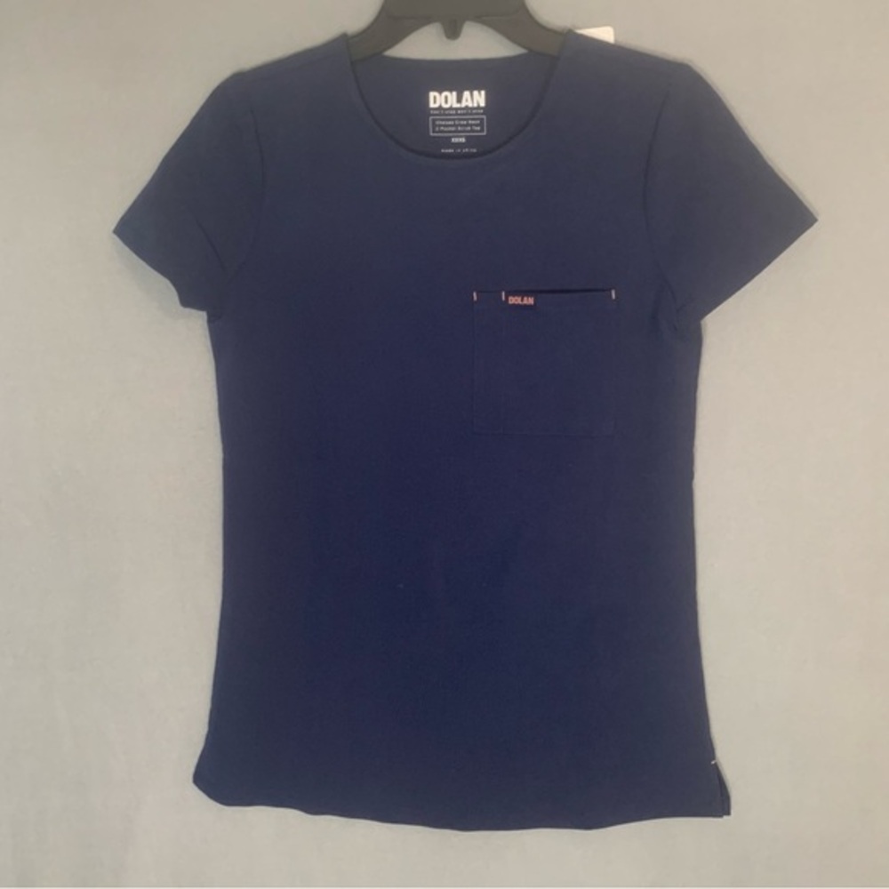 Dolan Women's Chelsea Crew Blue Short Sleeve Scrub Top Size XXXS